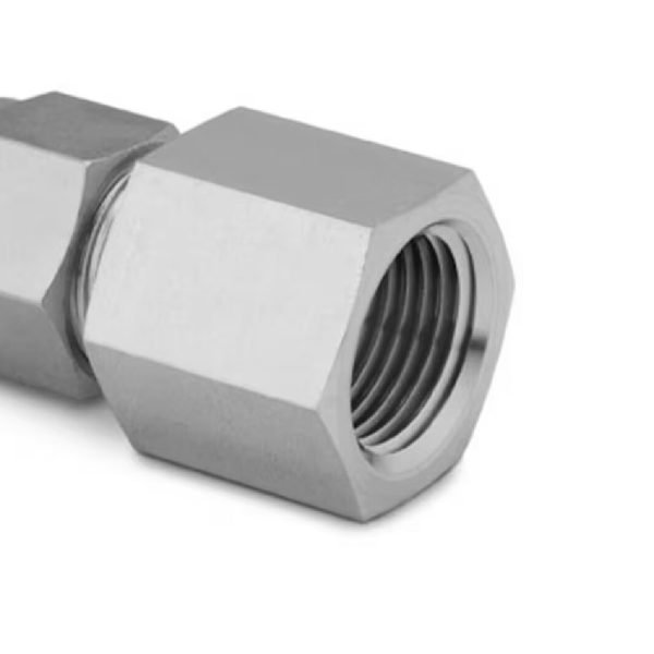 Stainless Steel Swagelok Tube Fitting, Female Connector, 1/16 in. Tube OD x 1/4 in. Female NPT. SS-100-7-4