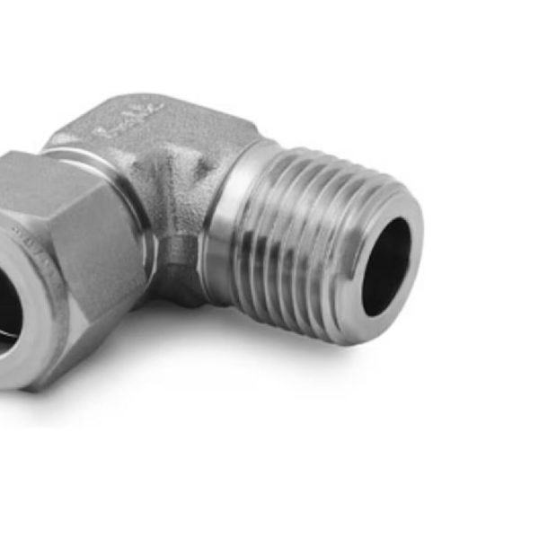 Stainless Steel Swagelok Tube Fitting, Male Elbow, 5/8 in. Tube OD x 1/2 in. Male NPT.  SS-1010-2-8