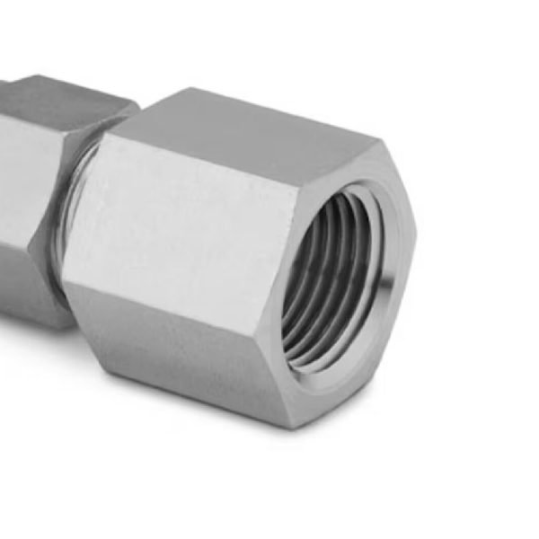 Stainless Steel Swagelok Tube Fitting, Female Connector, 5/8 in. Tube OD x 1/2 in. Female NPT.  SS-1010-7-8