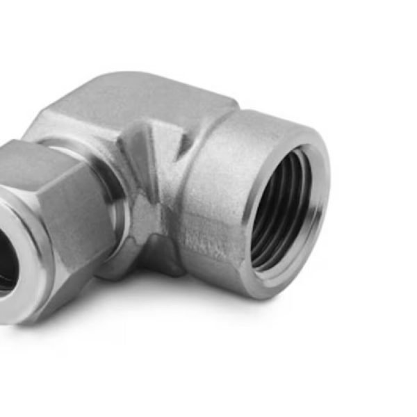 Stainless Steel Swagelok Tube Fitting, Female Elbow, 5/8 in. Tube OD x 1/2 in. Female NPT.  SS-1010-8-8