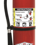 The Amerex B456 is a 10 lb ABC fire extinguisher suitable for use on Class A, B, and C fires. This multi-purpose extinguisher is ideal for various environments including homes, businesses, office buildings, and vehicles. It utilizes a specially fluidized and siliconized mono ammonium phosphate dry chemical, which is effective for insulating Class A fires, smothering Class B fires, and is non-conductive to electricity. The extinguisher features a durable, high-gloss polyester powder paint finish and is designed for easy maintenance and service.