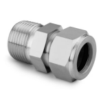 Swagelok 316 Stainless Steel Tube Fitting, Bored-Through Male Connector, 3/4 in. Tube OD x 3/4 in. Male NPT SS-1210-1-12BT Swagelok™
