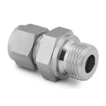 Swagelok 316 Stainless Steel Tube Fitting, Male Connector, 3/4 in. Tube OD x 3/4 in. Male ISO Parallel Thread, Straight Shoulder SS-1210-1-12RS Swagelok™