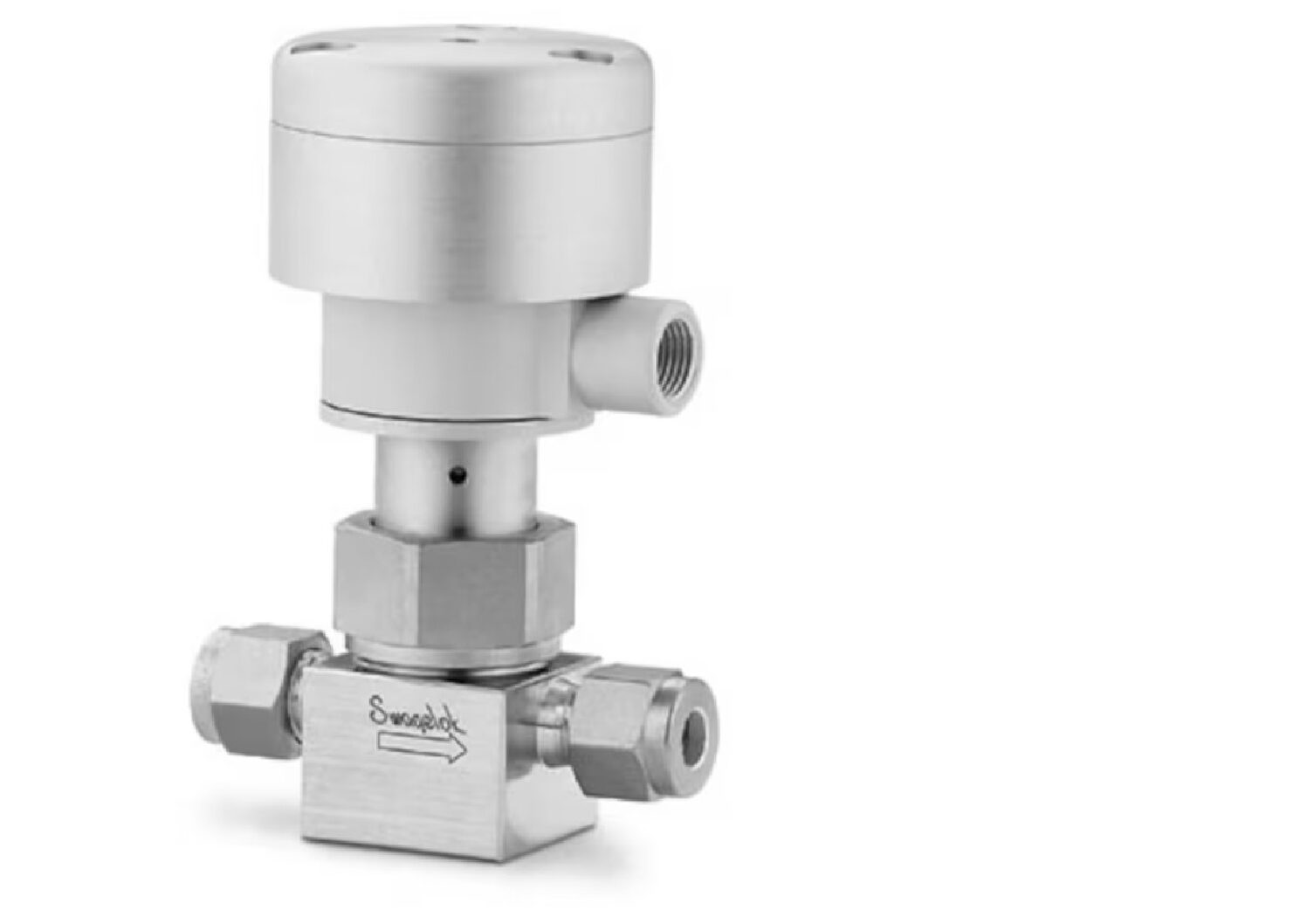 Stainless Steel Bellows Sealed Valve, Gasketed, PCTFE Stem Tip, 10 mm Swagelok Tube Fitting, SC-11 Cleaned, NC Actuator. SS-10BK-MM-1C Stainless Steel Bellows Sealed Valve, Gasketed, PCTFE Stem Tip, 10 mm Swagelok Tube Fitting, SC-11 Cleaned, NC Actuator. SS-10BK-MM-1C