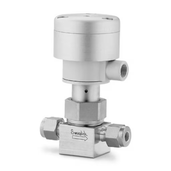 Stainless Steel Bellows Sealed Valve, Gasketed, PCTFE Stem Tip, 10 mm Swagelok Tube Fitting, SC-11 Cleaned, NC Actuator SS-10BK-MM-1C Swagelok®