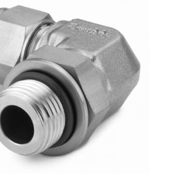 Stainless Steel Swagelok Tube Fitting, Positionable Male Elbow, 10 mm Tube OD x 3/8 in. Male ISO Parallel Thread.  SS-10M0-2-6PR