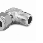 Stainless Steel Swagelok Tube Fitting, Male Elbow, 10 mm Tube OD x 1/2 in. Male ISO Tapered Thread. SS-10M0-2-8RT