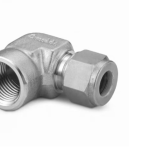 Stainless Steel Swagelok Tube Fitting, Female Elbow, 10 mm Tube OD x 1/4 in. Female NPT.  SS-10M0-8-4