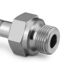Stainless Steel Swagelok Tube Fitting, Male Tube Adapter, 10 mm Tube OD x 3/8 in. Male ISO Parallel Thread, Straight Shoulder.  SS-10-MTA-1-6RS