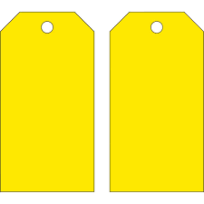 Brady 65373 polyester blank colored tags in pack of 25
