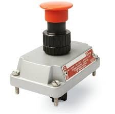 EGS Appleton EFKBUM1 push button cover featuring red mushroom head