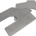 100-piece stainless steel slotted shim set, Trade Size D, used for alignment and spacing