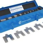 260-piece 18-8 stainless steel slotted shim set, Trade Size D for alignment and machine setup