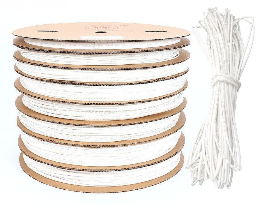 3M 3/4 Inch White Heat Shrink Tubing – 2:1 Ratio, 4 Feet Length, Free Shipping