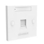 Commscope Faceplate Kit FPS-BS-1P-W – 1 Port, White, Shuttered