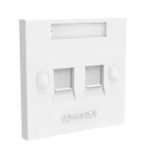 Commscope Faceplate Kit FPS-BS-2P-W – 2 Port, White, Shuttered