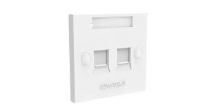 Commscope Faceplate Kit FPS-BS-2P-W – 2 Port, White, Shuttered