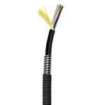 Firm Metals Armored Outdoor Fiber Cable HFCD19012RSBK 12 fiber singlemode riser-rated