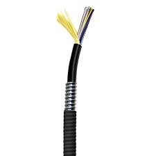 Firm Metals Armored Outdoor Fiber Cable HFCD19012RSBK 12 fiber singlemode riser-rated