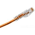 Firm Metals Ascent CAT6A Plenum Patch Cord HC6AOR10P 10 ft orange Ethernet cable