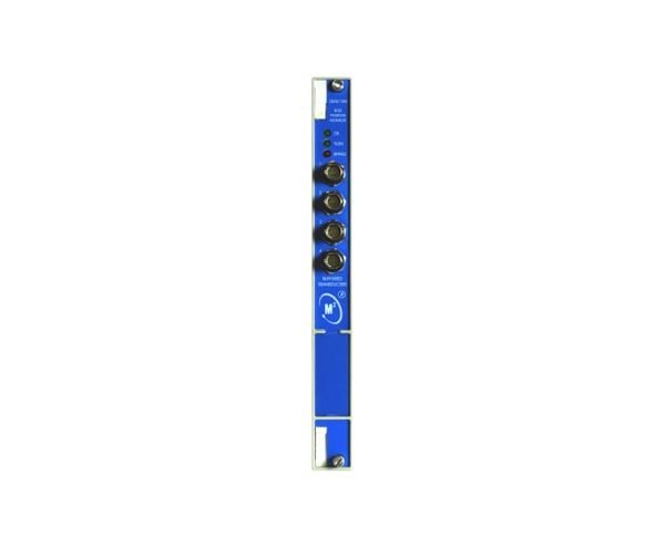 Image of Bently Nevada 3500/72M rod position monitor module with front LED indicators and coax outputs