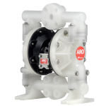 Image of ARO AODD pump, part number 637165-XX, showing polypropylene casing and flanged ends