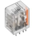 Image of Weidmüller DRM570024LD relay, part number 7760056105, showing 4CO contacts and 24V DC rating