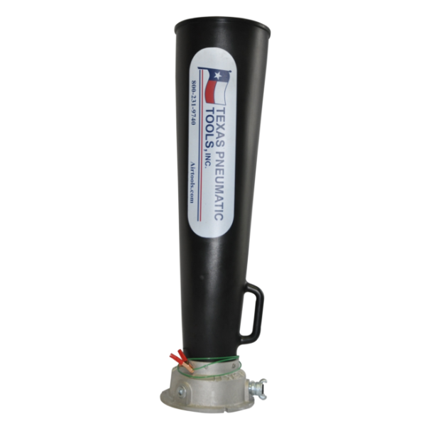 Image of short metal Venturi air horn, TX-6AMS, by Texas Pneumatic Tools