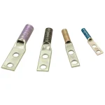 CPI 40162-951 compression lug for #6 cable, two-hole design, blue, pack of 50
