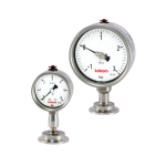 LABOM pressure gauge DN 100 with diaphragm seal, stainless steel 316L, FDA-compliant oil filling
