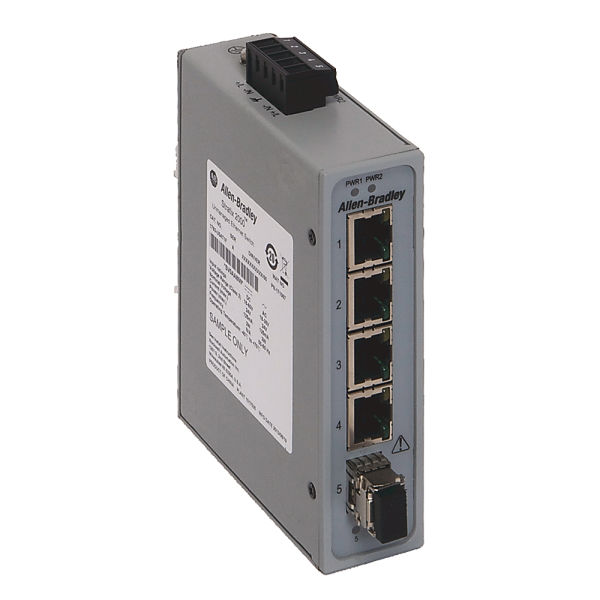 Allen-Bradley 1783-US4T1F 5-Port unmanaged Ethernet switch
