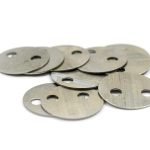 Stainless steel 2 hole lacing washers for cable bundling and securing, bulk box of 1000 pieces