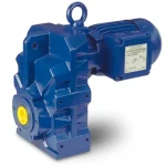Image of Bauer Geared Motor, part number BF90X-04W/D16MA4-TF/EKS075B6/C2, showing gearbox, motor housing, and brake system