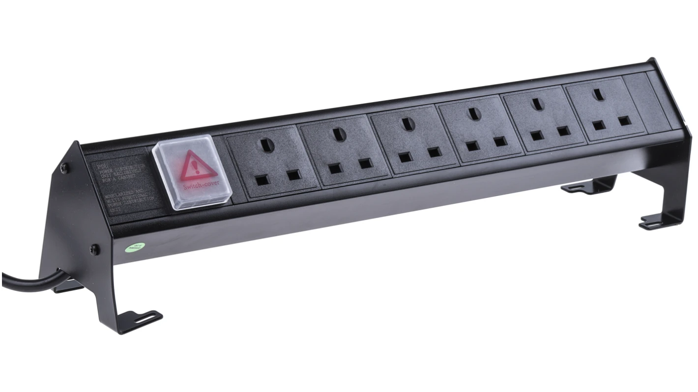 RS PRO 6-Gang Power Distribution Unit – Type G RS PRO Type G 6-Gang Power Distribution Unit