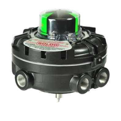 Soldo SYT4200-20X23L4 limit switch box with stainless-steel shaft and 3D visual indicator