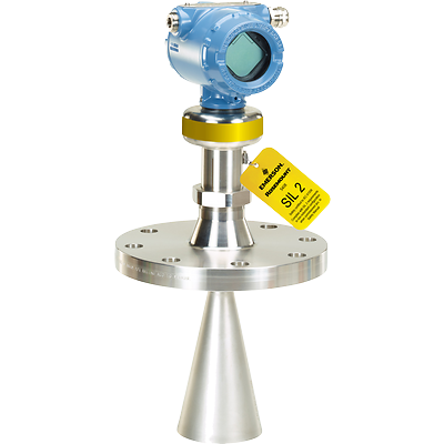 ROSEMOUNT 5408 radar level transmitter with flanged process connection