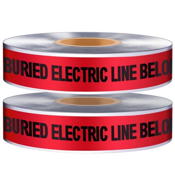 Caution Buried Electric Line Detectable Underground Warning Tape 2"x1000'